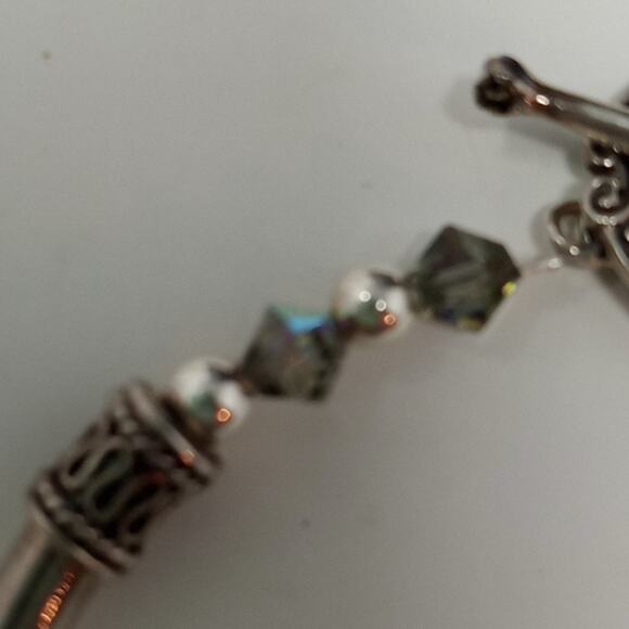 Kellie Wichser Women's Silver 3 Bead Bracelet - Picture 6 of 11